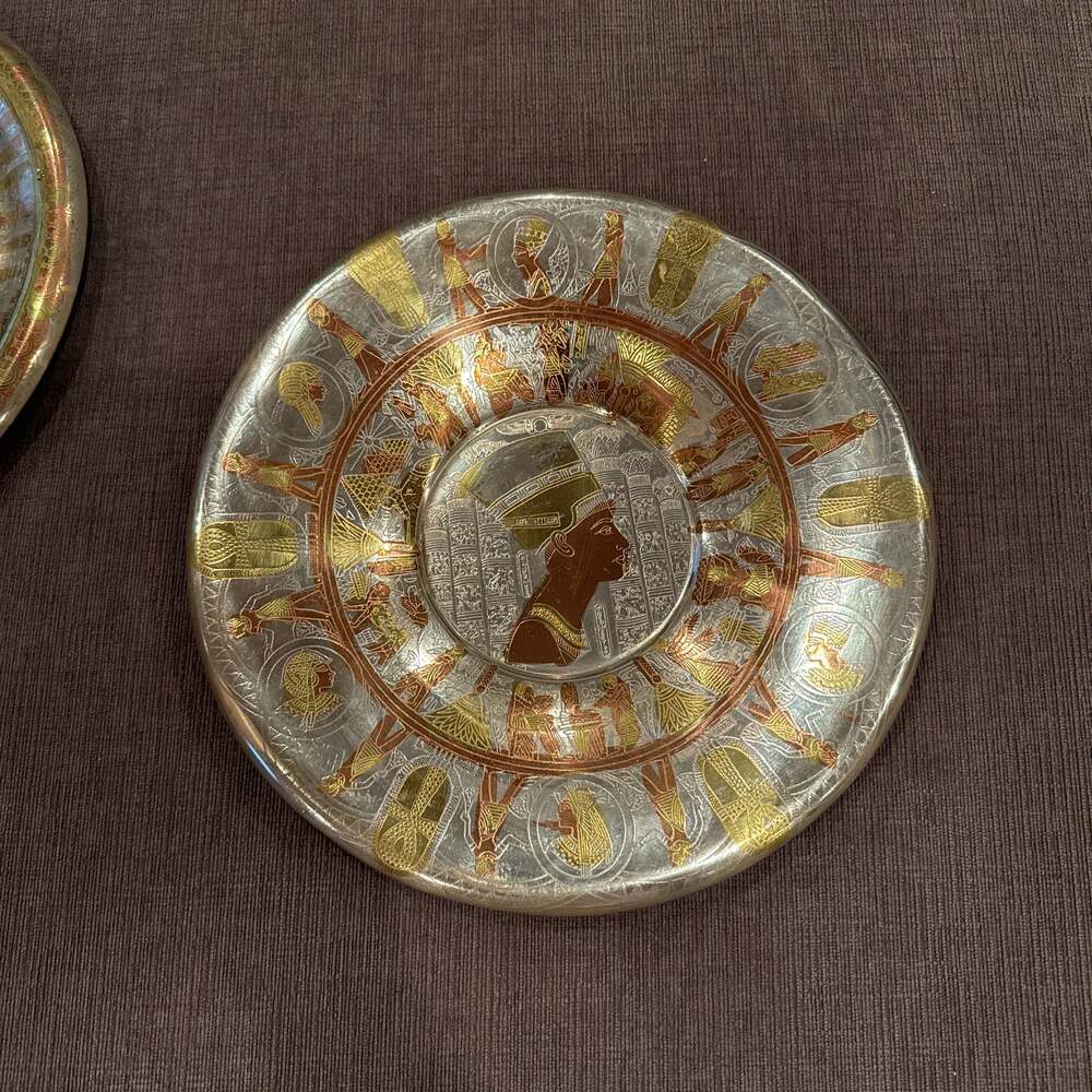 Egyp Handmade Brand new antique, round handmade copper plate imported from - Sho